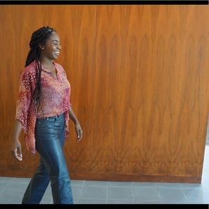 BOGO Dana Buchman Genuine Navy Leather Pants